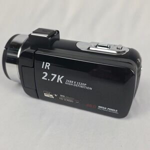 DVC 2.7K HD Digital Video Camera Camcorder 48MP IR Night Vision Black 16X Zoom